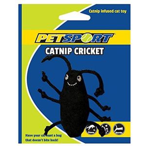 Petsport Kattenkruid, cricket, speelgoed, zwart
