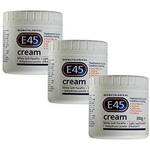 E45 Dermatologisch Gezicht Lichaam Vochtinbrengende Crème voor Droge Huid 3x350g Tubs