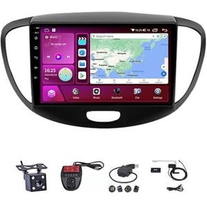 Android Double Din Car Stereo 9 Inch Touchscreen Autoradio Autotoebehoren Multimedia Stuurwielbediening met Navigatie Plug And Play Voor Hyundai i10 2008-2012(M100S WIFI 1G+16G)