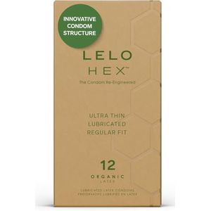 LELO - HEX Organic - Condooms - 12 stuks - Organisch - Innovatief