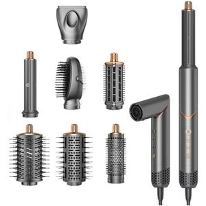 Dryhsip Haardrogerborstel & 8-in-1 Flexibele Styler met Automatische Krultang, Platte Borstel, Diffuser en Krultang, Haarstylingtool Krullen, Golven, Steil maken, Volume, Föhnen, Reizen en Cadeauset