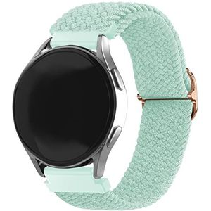 Strap-it Samsung Galaxy Watch 6-40mm verstelbaar geweven bandje (turquoise)
