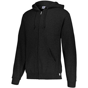 Russell Athletic Dri Power Sweatshirt met capuchon en volledige rits, zwart, XX-Large, Zwart, XXL