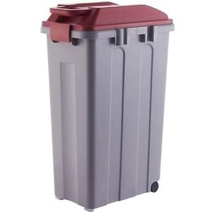 Afvalbak Afvalbakken for buiten met deksel Geclassificeerde vuilnisbak met grote capaciteit en 2 wielen Vuilnisbakken for buiten Afvalbakken for buiten (Color : Red, Size : 25L)