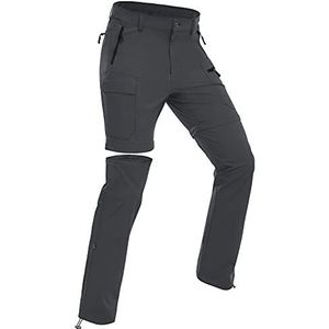 Wespornow Wandelbroek voor dames, afritsbroek, ademend, sneldrogend, outdoorbroek, afneembare functionele broek, stretch, zomerbroek, grijs, M