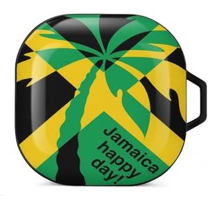 Jamaica Happy Day oordopjes hoesje compatibel met Samsung hard shell beschermhoes zwart-stijl