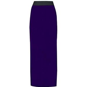 StyleWear Dames Elastische Taille Gypsy Maxi Rok Dames Sexy Lange Plain Gedrukt Volledige Lengte Rok, Paars, 50/52 NL