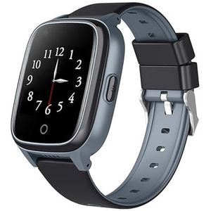 WatchToCare - GPS Horloge - Senioren Alarm - Valdetectie - Alzheimer en Dementie patiënten - Alarmknop - Videobellen - KPN Sim met €10 tegoed - Screen protector - Stylus - 4G - Zwart siliconen bandje