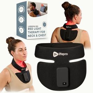 Lifepro Rood lichttherapieapparaat voor nek - compact en oplaadbaar rood lichttherapieapparaat voor nek, rug en borst - bijna infraroodlichttherapie-apparaten met rode en bijna-infrarood LED's