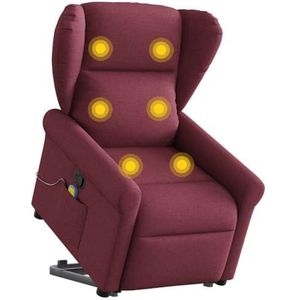 KTHLBRH Massagestoel, in hoogte verstelbaar, stof, rood, elektrisch, voor meer comfort en lichtheid
