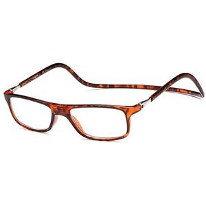 NEW VISION Leesbril voor heren, magnetische leesbril, magnetische nekbril, CE-gecertificeerd, UV400 leesbril voor heren en dames, NV2904 (Schildpad, 1.5, diopters)