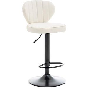 Barkruk Barstoelen Aanrechthoogte Barkrukken, Draaibare Hoge Aanrecht Eetkamerstoel Met Rugleuningen, Armloze Barkrukstoelen Barkrukken Keukenstoelen (Color : White, Size : 2Pieces)