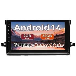 Android 15 Autoradio 9 inch touchscreen voor Toyota Prius 2015-2020 Autoradio Navigatie met Carplay met GPS navigatie Bluetooth FM USB Steering Wheel Control(D7 2G+32G)