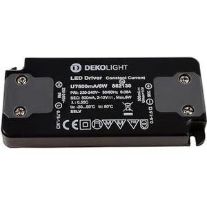 Deko-Light Voeding unit, FLAT, voeding 500mA 6W, constante stroom, 220-240V AC/50-60Hz, 2-