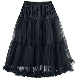 Hell Bunny Polly Petticoat Medium-lengte rok zwart M-L