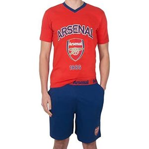 Arsenal FC - Pyjama met korte broek/loungewear - Officieel - Clubcadeau - Rood logo - Small