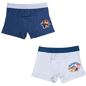 Paw Patrol Boxershorts voor jongens, kinderen, onderbroek, ondergoed, blauw, verpakking van 2 stuks, blauw, 110/116 cm