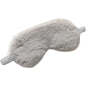 Licht en comfortabel slaapmasker, superzacht, verstelbaar, konijnenpluche, om te slapen, dutjes, voor mannen en vrouwen, slaapmasker (grijs)
