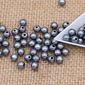4mm 6mm 8mm 2 gaten ronde acryl kralen geschikt for kleding decoratie diy sieraden hoofddeksels maken (Color : Grey, Size : 8mm pcs)