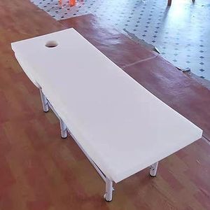 LXJDDLD 3/4,5/5/6,5cm massagetafelmatras,spa-bedvulling met gezichtsademhalingsgat,traagschuimmatras voor schoonheidssalonbed,vierkante kop Massageaccessoires Beschermkussen,White 5cm,80x185cm