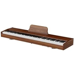 Draagbaar Muzikaal Toetsenbord Professionele Synthesizer Elektrisch Muziekinstrument Piano Digitaal (Color : Brown)
