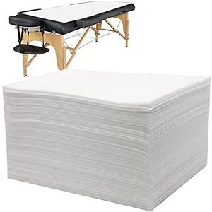 Bozikey 100 stuks wegwerp massagetafellakens, wegwerp lakens voor massagetafel, spa bedhoezen voor schoonheidsspecialiste, tatoeage, waxen, wimperbed, salontafel, niet-geweven stof 71 ""x 31"" wit)