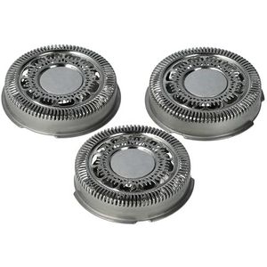 vhbw 3 x scheerkop vervangt Philips SH70/50, SH70/60, SH70, SH71, SH71/50 voor elektrisch scheerapparaat, zilver