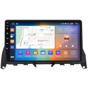 Android autoradio voor Benz C-Class 3 W204 S204 2006-2010, 9 inch touchscreen autoradio Autoaccessoires met GPS Bluetooth FM RDS HiFi WiFi(F5 6+128G)