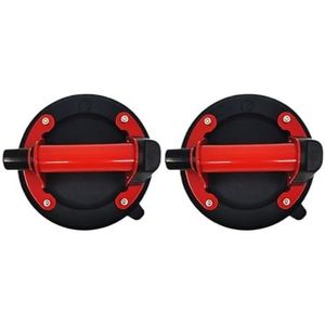 2 stuks 8 inch vacuümzuignappen for granieten en glazen tegels, handmatig heffend, draagvermogen 220 kg Stabiel tillen(E)