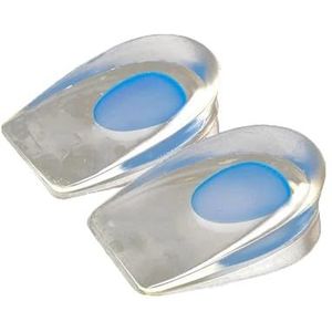 1 paar siliconen gel inlegzolen hiel plantaire fasciitis hielkussen pijnabsorptie hielpads verlichting schok voor eelt likdoorns bot (blauw)
