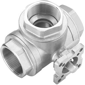 PAVQWVBP Roestvrij staal Hoge Platform Drieweg Kogelklep T/L Type Vrouwelijke Draad 1-1/2 1/2 3/4 2 1 (1/2"", L Type)