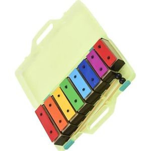 Klokkenspel 8 noten verwijderbaar metalen plaat gekleurd klokkenspel percussie-instrument met hamerbox