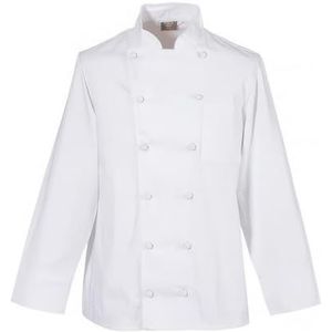 Gastro Uzal Uniseks koksjas standaard lange mouwen wit, wit, XXL