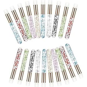 20 Stuks Wimper Shampoo Borstels Cosmetische Lash Cleaner Peel Off Remover Tool Multi Kleuren Mixen, 7 Kleur + Goud