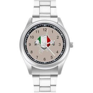 ITALIAANSE VLAG Klassieke Heren Horloges voor Vrouwen Casual Mode Business Jurk Horloge Geschenken