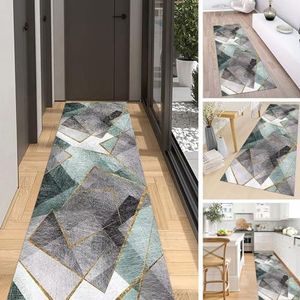 Modern grijs, groen, goud tapijt runner tapijt voor hal antislip, 60cm/70cm/80cm/100cm breed binnen gang hal keuken slaapkamer runner gebied tapijt (Size : 100×150cm)