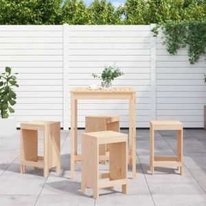 DIGBYS Meubels-sets-5-delige tuinbar set massief hout grenen