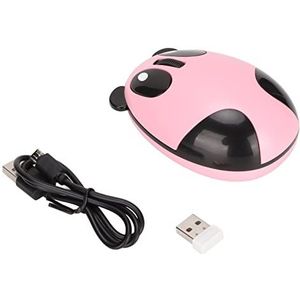 Schattige dierenpanda draadloze muis, 2,4 GHz draadloze muis Leuke kleine stille muis Draagbare mini oplaadbare optische muizen Cartoon computermuis 3 knoppen Draadloze muis voor laptop Desktop PC Not