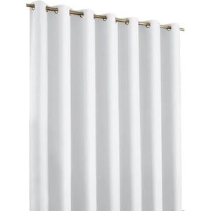 DUANSIYU Buitengordijnen, extra grote verduisterende winddichte buitengordijnen, oogjes boven en onder patio buitengordijnen, waterdichte tuinhuisje gordijnen (wit, 254 x 243 cm)