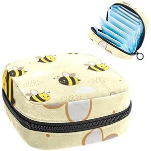 Maandverband Opbergtas, Periode Kit Bag voor school, Menstruatiekopzakje, Maandverband Pads Organizer Bag, Leuke vetbijen
