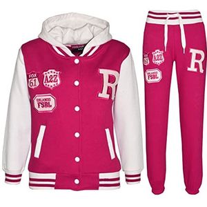 A2Z 4 Kids® Baseball Trainingspak B.B Met Hood Joggers R Mode FOX Contrast Jasje Varsity - B.B Tracksuit Pink 13.