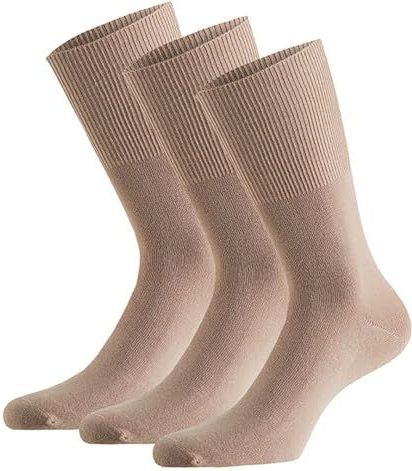 Morethansocks - Modal antipress sokken - Zand - Maat 39/42 - Diabetes sokken - Naadloze sokken - Diabetes sokken dames - Diabetes sokken heren - Sokken zonder elastiek