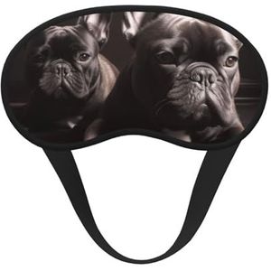 Bulldog slaapmasker voor zijslaper, lichtblokkerende nachtmaskers voor slapen oogmasker voor vrouwen mannen oogbedekking zachte comfortabele oogschaduw voor reizen, dutje