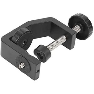 Akozon Accessoires, Grote Aluminium Legering Zwart C Klembevestiging Vaste Desktop Beugel voor Zaklamp CClamp Beugel, Groot