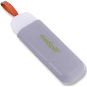 MEDIPILL - Dagelijkse pillendoos | Rechthoekige medicijndoos | Kleine reispillendispenser | 3 veilige vakken | BPA-vrij kunststof | Eén stuk | MED-PC3