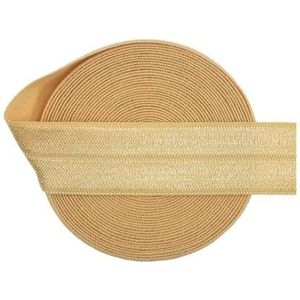 Glanzende opvouwbare elastische FOE 3/4"" 20mm effen spandex satijnen sjerp singelband hoofdband lingerie jurk naaien trim 2 5 10 yard-oud goud-20mm-5 yards