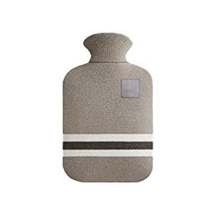 DieffematicRSD Warmwaterkruik Dikke warmwaterkruik winter thermische waterzak draagbare rubberen warmwaterzak gevuld met boiler warmwaterkruik (Color : Light grey, Size : 1000ml)
