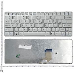 GZEELE Voor SONY voor VAIO SVE11 SVE111A11T SVE11115CP SVE11115ECP SVE11115ECW Engels toetsenbord US 149036311 wit/zwart kleur(US White)