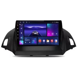 Android 14 Autoradio 9 inch touchscreen voor Ford C-MAX Kuga 2 Escape 3 2012-2019 Autoradio Navigatie met Carplay met GPS navigatie Bluetooth FM USB Steering Wheel Control(X9 8G+256G)