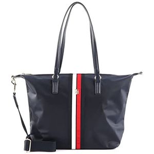 Tommy Hilfiger Poppy Shopper Tas 31 cm, Blauw (Space Blue), One Size